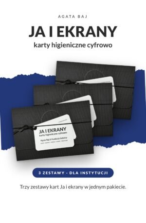 Ja i ekrany. Karty higieniczne cyfrowo. Zestaw 3 x karty dla instytucji.